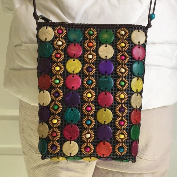Jamaica 🇯🇲 handmade coconut 🥥 crossbody purse - Picture 4 of 6